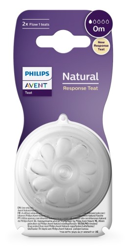 Philips Avent Natural Response Θηλές από Σιλικόνη Αργής Ροής 1,0m+ 2τμχ