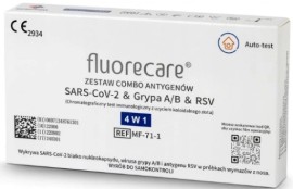 Συνδυαστικό Τέστ 4 σε 1 Fluorecare Rapid Test Ανίχνευσης Covid 19 & Γρίπης A/B & RSV, 1τμχ