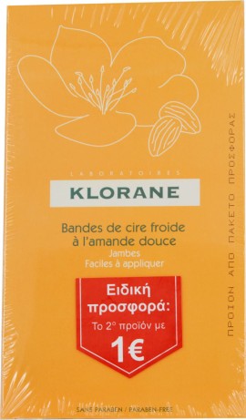 Klorane Cire Depilatoire Froid Αποτριχωτικές Ταινίες Promo, 2x6 Διπλές Ταινίες