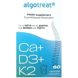 Algotech Algotreat Ca﹢D3﹢K2 Food Supplement For Bones & Teeth 60caps