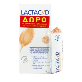 Lactacyd Intimate Lotion Λοσιόν Καθαρισμού Ευαίσθητης Περιοχής + Δώρο Μαντηλάκια 300ml