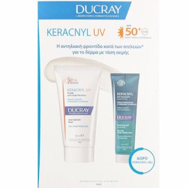 Ducray promo Keracnyl Λεπτόρευστη Αντηλιακή Κρέμα SPF50+ Για Δέρμα Με Τάση Ακμής 50ml & Gel Καθαρισμού 100ml