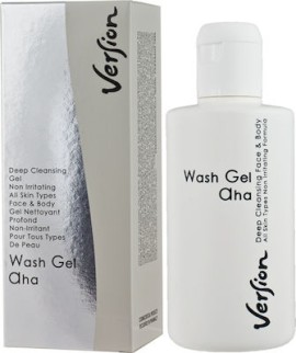 Version Derma Wash Gel AHA Ειδικό Τζελ για τον Καθημερινό Καθαρισμό Προσώπου & Σώματος για Όλες τις Επιδερμίδες 200 ml