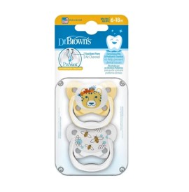 Dr.Browns PV 22302 Πιπίλα Ορθοδοντική Prevent 6-18 Μηνών 2τμχ