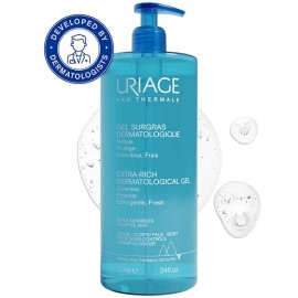 Uriage Extra Rich Dermatological Gel Δερματολογικό Τζελ Καθαρισμού Εξαιρετικά Πλούσιο 1L