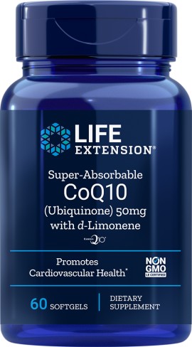 Life Extension Super Absorbale Coq10 D-Limon 50mg, 60 softgels