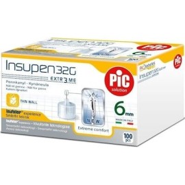 PiC Solution Insupen Βελόνες για Πένα Ινσουλίνης 32G x 6mm 100 τμχ