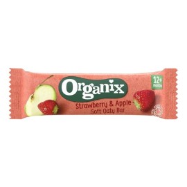Organix Μπάρες Βρώμης με Φράουλα και Μήλο singles 12m+(23γρ)