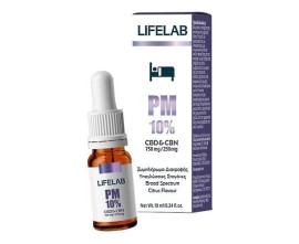 Lifelab PM Συμπλήρωμα Κάνναβης σε Σταγόνες 10% 750mg CBD & 250mg CBN με Γεύση Citrus για Καλή Ποιότητα Ύπνου 10ml