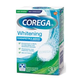 Corega Whitening Καθαριστικό Λεύκανσης Οδοντοστοιχίας 36tabs