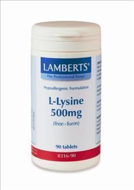 Lamberts L-Lysine 500mg, 90 Ταμπλέτες