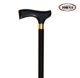 John’s Μαύρο Μπαστούνι Ξύλινο Με Πλάγια Λαβή Ταφ Γυναικείο 90cm 26107