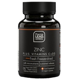 Pharmalead Zinc Plus Vitamin C & D3 Freeze-Dried Nutrients Fresh 30caps