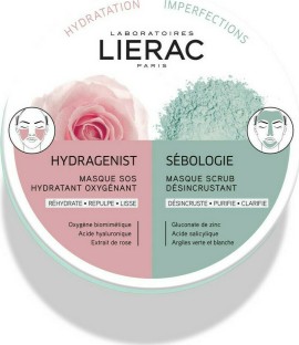 Lierac Duo Masques Hydragenist  Oxygenant Ενυδατική Μάσκα 6ml - Sebologie Desincrustant Μάσκα Απολέπισης 6ml