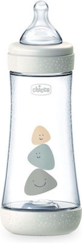 Chicco Πλαστικό Μπιμπερό Perfect 5 Κατά των Κολικών με Θηλή Σιλικόνης 300ml για 4+ μηνών Λευκό Κωδικός: A60-20235-30