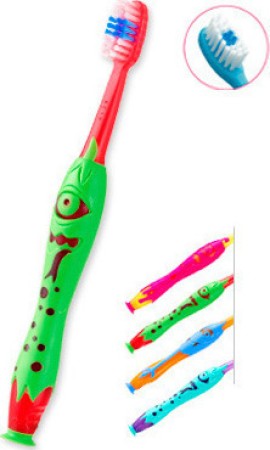Elgydium Παιδική Οδοντόβουρτσα Kids Monster Κόκκινο / Πράσινο για 2+ χρονών