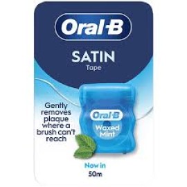 Oral-B Satin Tape Κηρωμένο Οδοντικό Nήμα με Γεύση Μέντας 50m