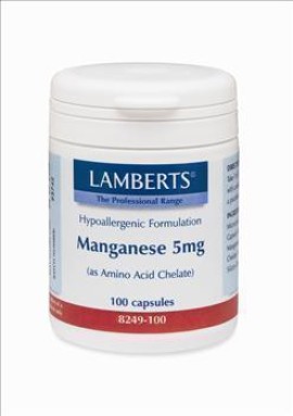 Lamberts Manganese 4mg (as Citrate) 100 TAB