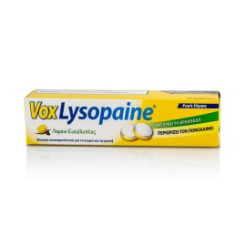 Vox Lysopaine Τροχίσκοι για Πονόλαιμο/ Ξηρότητα & Βραχνάδα με Γεύση Λεμόνι - Ευκάλυπτο, 18 Τροχίσκοι