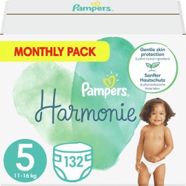 Pampers Monthly Pack Harmonie No 5 Πάνες από Βαμβάκι (11 - 16kg), 132τεμ