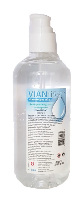 Vianex Viantisept Αντισηπτικό Gel Χεριών 70% 500ml