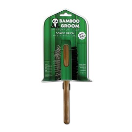 Bamboo Groom Βούρτσα Διπλής Όψης Με Σύρμα Και Τρίχα Small-Medium