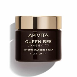 Apivita Queen Bee Longevity Light Day Cream Ελαφριά Βελούδινη Κρέμα Για Δράση Σε 12 Δείκτες Νεότητας 50ml