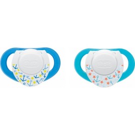 Chicco Physio Compact Πιπίλα Σιλικόνης Μπλε 6-12m 2τμχ [74832-21]