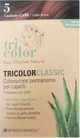 Specchiasol Tricolor Φυτική Βαφή Μαλλιών Χωρίς Αμμωνία Natural Color 5/0 (Καστανό ανοιχτό)