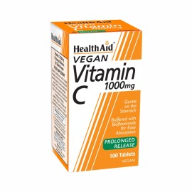 Health Aid Vitamin C Acerola Rosehips Βιοφλαβονοειδή 1000mg Economy 100 Ταμπλέτες