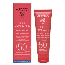 Apivita Bee Sun Safe Αντηλιακή Κρέμα Προσώπου κατά των Πανάδων & των Ρυτίδων SPF50  50ml