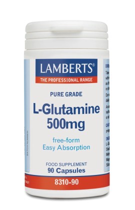 Lamberts L-Glutamine 500mg Υγεία Εντέρου και Ανοσοποιητικού Συστήματος, 90 Κάψουλες