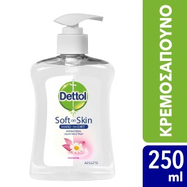 Dettol Soft On Skin Hard On Dirt Chamomile Υγρό Κρεμοσάπουνο Χαμομήλι Με Αντλία 250ml