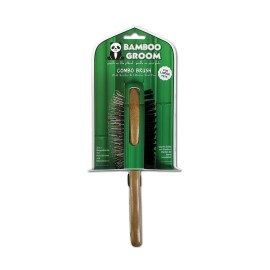 Bamboo Groom Βούρτσα Διπλής Όψης Με Σύρμα Και Τρίχα Large