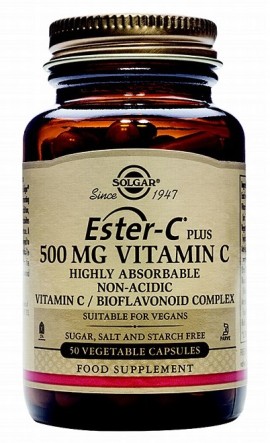 Solgar Bιταμίνη Ester-C 500mg Συμπλήρωμα Διατροφής Ester-C 50 Φυτικές Κάψουλες