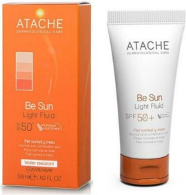 Atache Be Sun Light Fluid Αντηλιακό Προσώπου SPF50+ Κανονικές/Μικτές Επιδερμίδες 50ml