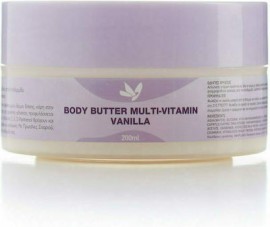 Anaplasis Body Butter Multi-Vitamin Vanilla - Ενυδάτωση & Θρέψη Σώματος Με Πρωτεΐνες Σιταριού, Ιπποφαές & Αμυγδαλέλαιο 200ml