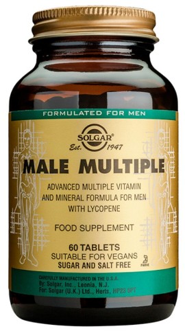 Solgar Male Multiple Συμπλήρωμα Διατροφής Ανδρικής Υγείας 60 Ταμπλέτες