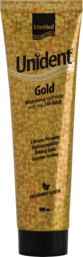 Intermed Unident Gold Toothpaste Οδοντόκρεμα για Λεύκανση 100ml