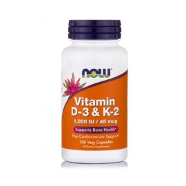 Now Foods Vitamin D-3 & K-2 120vegcaps