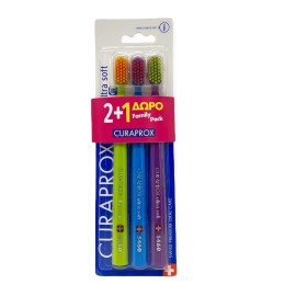 Curaprox CS5460 Ultra Soft Triple Pack 2+1 ΔΩΡΟ(Διάφορα χρώματα)