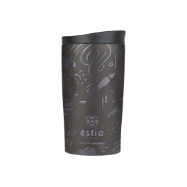 Estia Ανοξείδωτος Θερμός Travel Mug Save The Aegean 350ml Noir Echo 01-25588