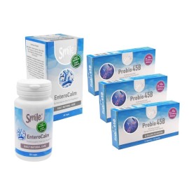 AM Health PROMO Smile Enterocalm 30 Κάψουλες & ΔΩΡΟ Smile Probio 45B Προβιοτικά 3 Πακέτα x 10 Κάψουλες