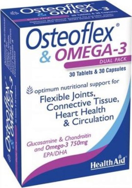 Health Aid Osteoflex + Omega 3 για Ευκίνητες Αρθρώσεις και Υγιές Κυκλοφοριακό 30 Ταμπλέτες +& 30 Κάψουλες