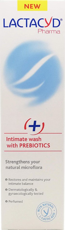 Lactacyd Plus Intimate Wash with Prebiotics Καθαριστικό Της Ευαίσθητης Περιοχής 250ml