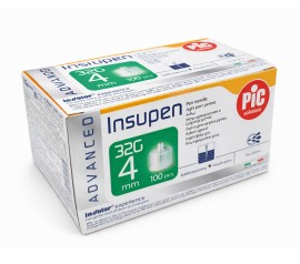 PiC Solution Insupen Βελόνες Ινσουλίνης 32G x 4mm 100τμχ