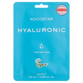 Kocostar Hyaluronic Sheet Mask Εμποτισμένη Μάσκα Προσώπου για Θρέψη & Ενυδάτωση 25ml