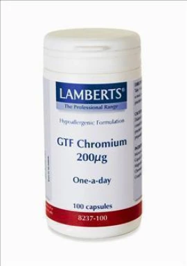 Lamberts GTF Chromium Σκεύασμα Χρωμίου 200μg 100tabs
