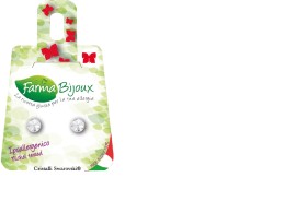 Farma Bijoux Rivolo Crystal 5.3mm Ιριδίζον Υποαλλεργικά Σκουλαρίκια 1 Ζευγάρι