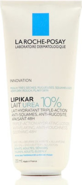 La Roche Posay Lipikar Lait Urea 10% Ενυδατικό Γαλάκτωμα Σώματος Τριπλής Δράσης Για Το Ξηρό Τραχύ Δέρμα 200ml